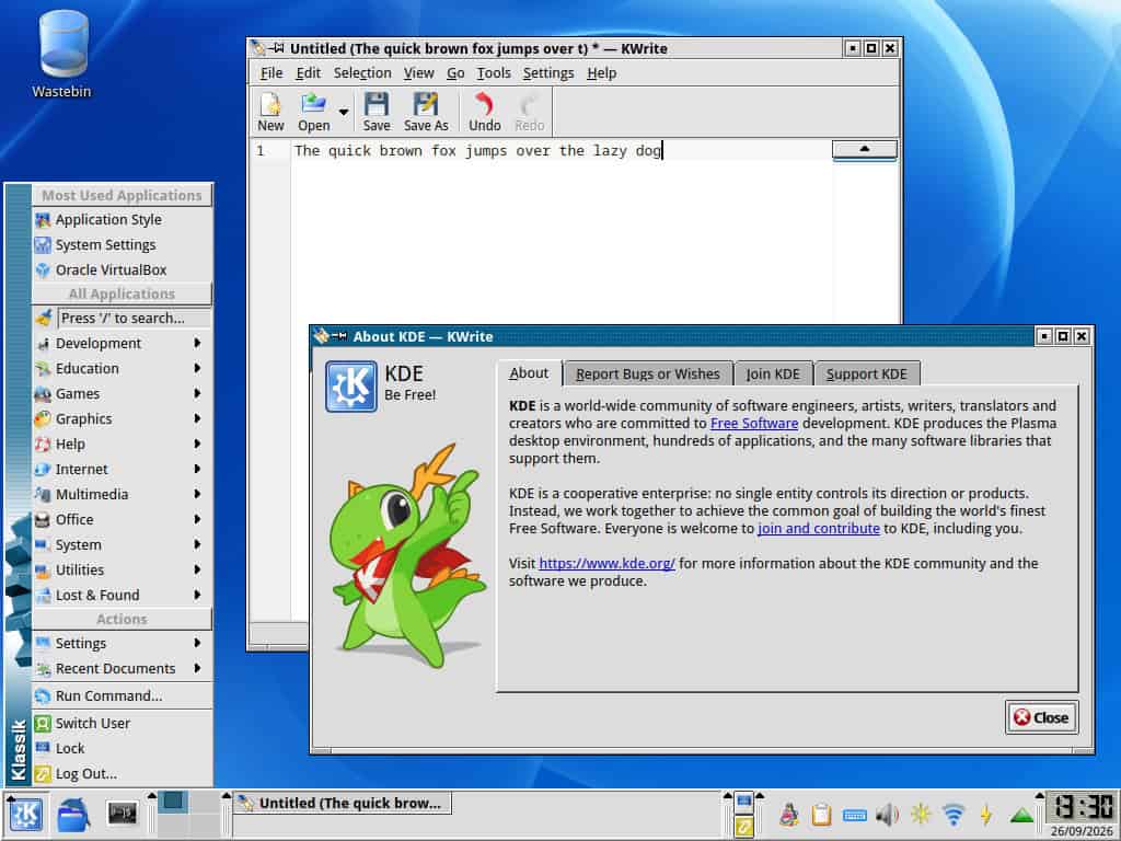 Klassik это современное воссоздание классического рабочего стола KDE 3 для KDE Plasma 6.