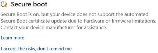 Secure Boot заблокирован