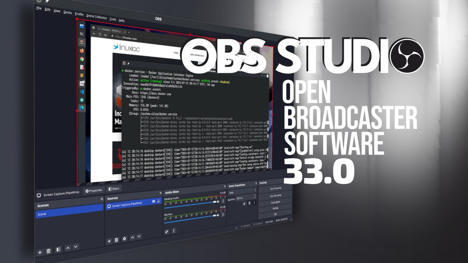 OBS Studio 33 обновит CEF и переработает загрузку плагинов