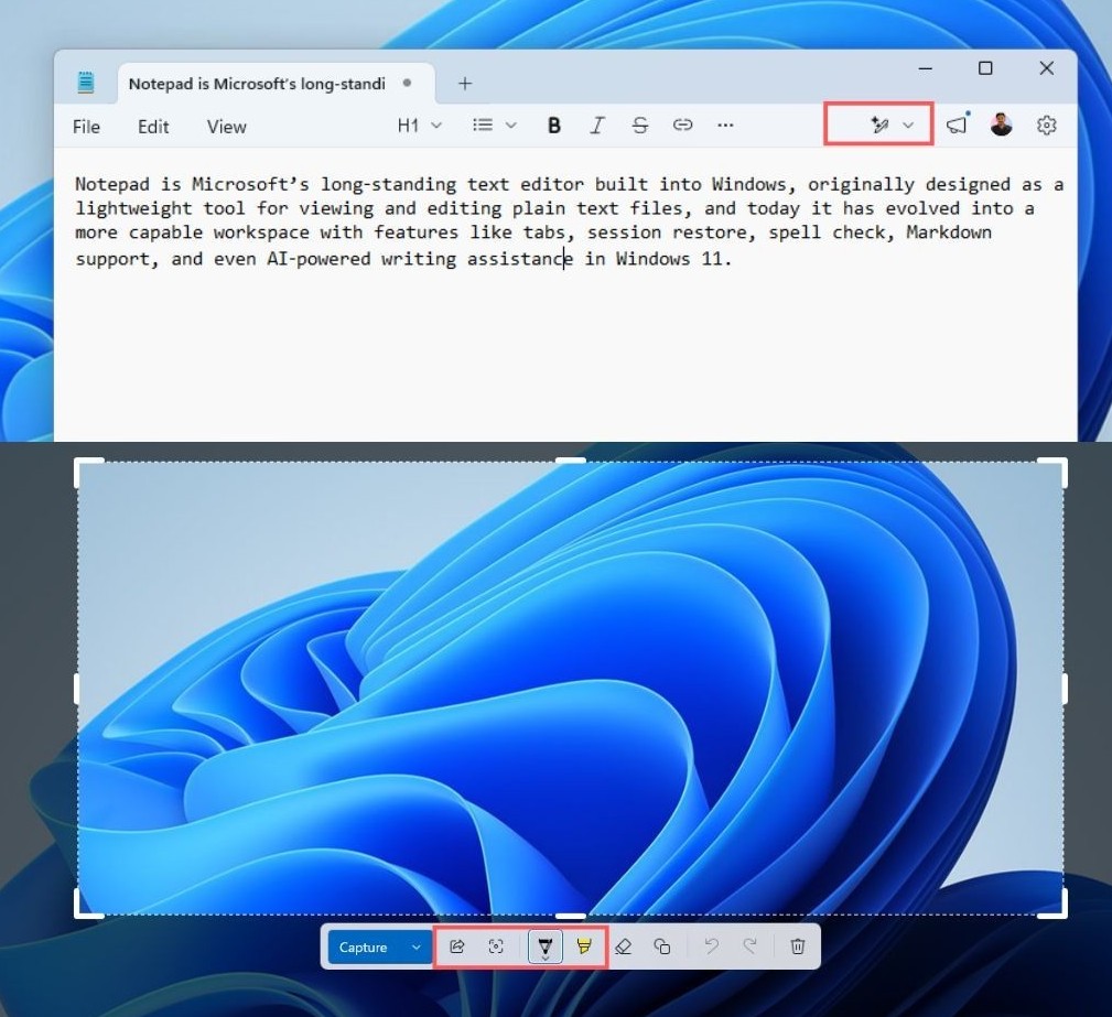 Notepad и Snipping Tool избавляются от Copilot