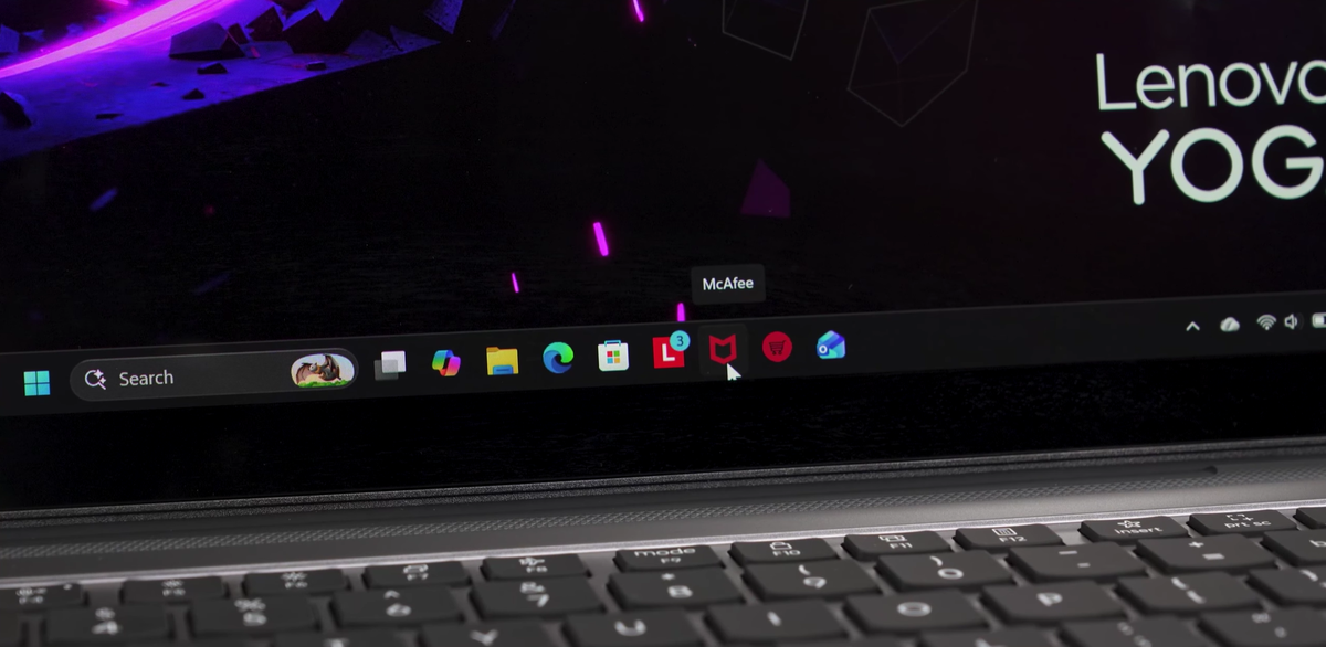 McAfee предустановлен на Lenovo Yoga Pro 7i